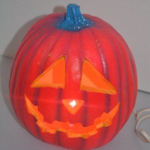 VTG Rare 1995 Trendmasters Pink Jack O Lantern Pumpkin Light Up Foam Blow Mold